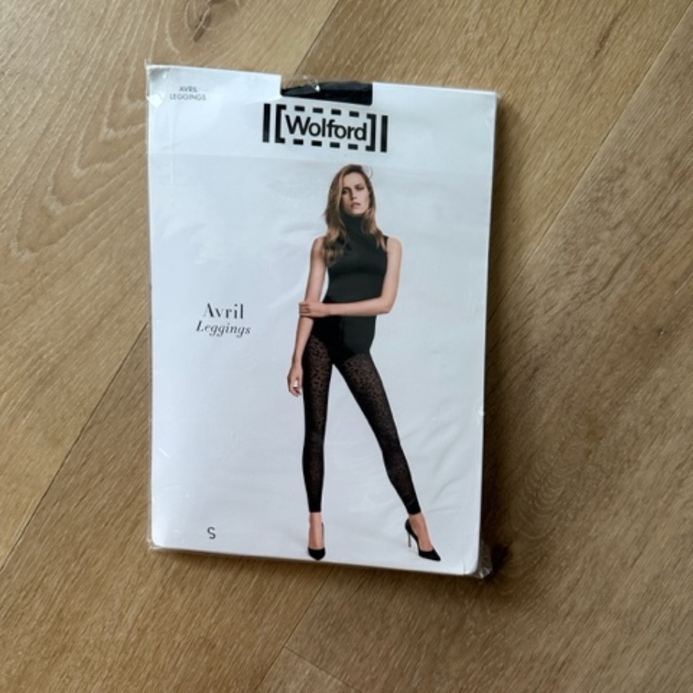 Wolford Avril leggings black cheeta print  SIZE SMALL